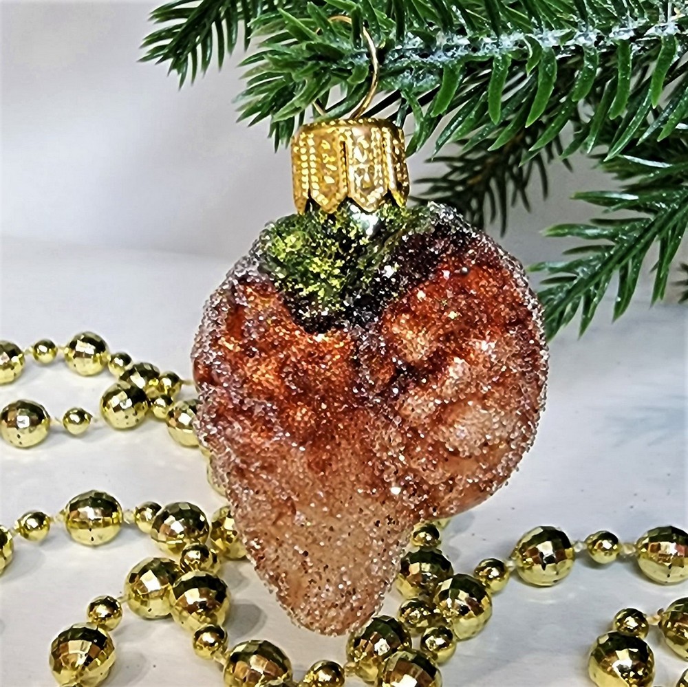 фото Стеклянная елочная игрушка Шишки малые