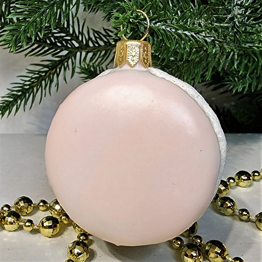 фото Стеклянная елочная игрушка Макарун