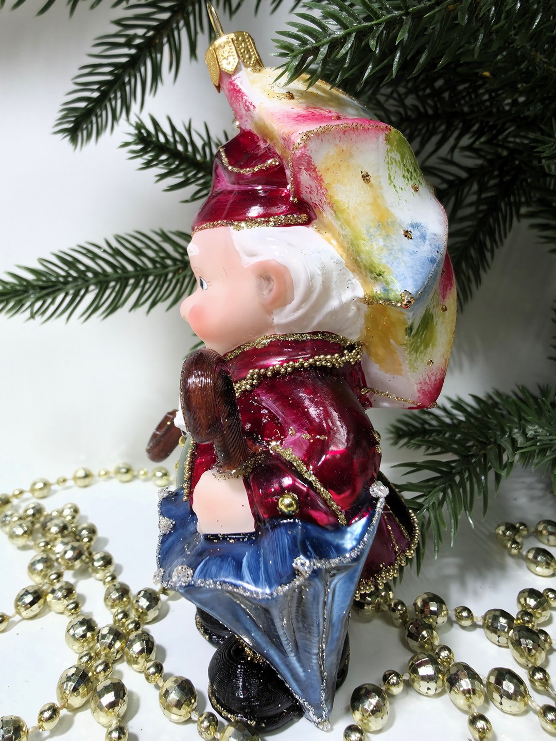 фото Стеклянная елочная игрушка Оле-Лукойе