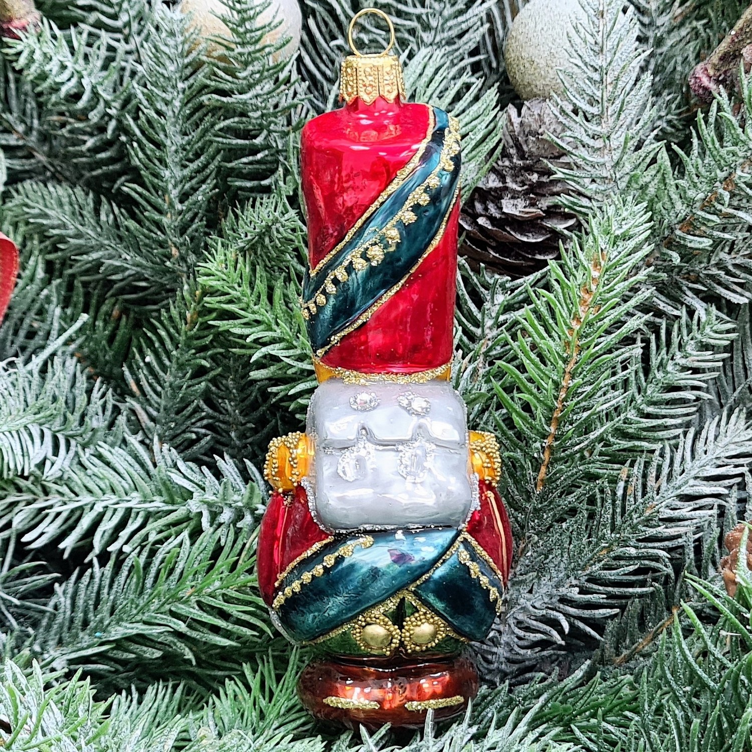 фото Стеклянная елочная игрушка Солдатик