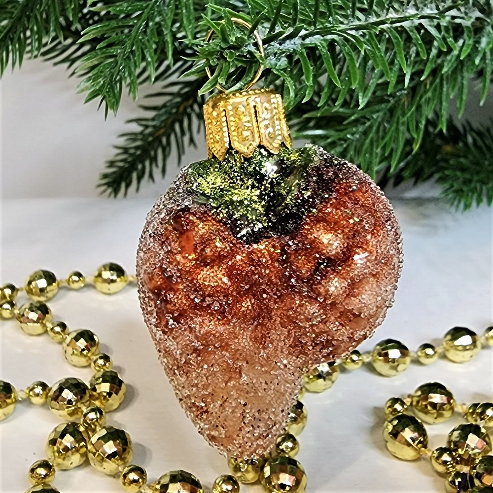 фото Стеклянная елочная игрушка Шишки малые