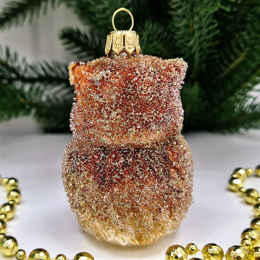 фото Стеклянная елочная игрушка Сова