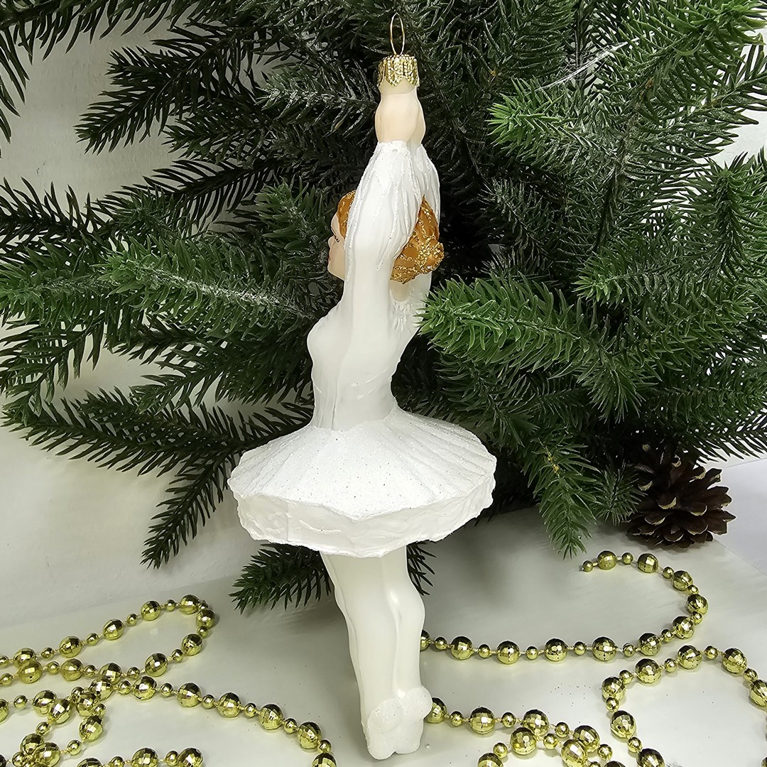 фото Стеклянная елочная игрушка Балерина
