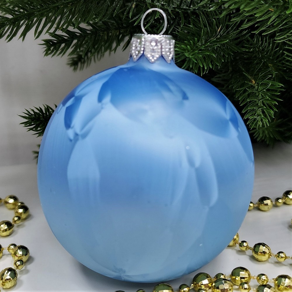 фото Стеклянный ёлочный шар Irena-Co 80 мм №3