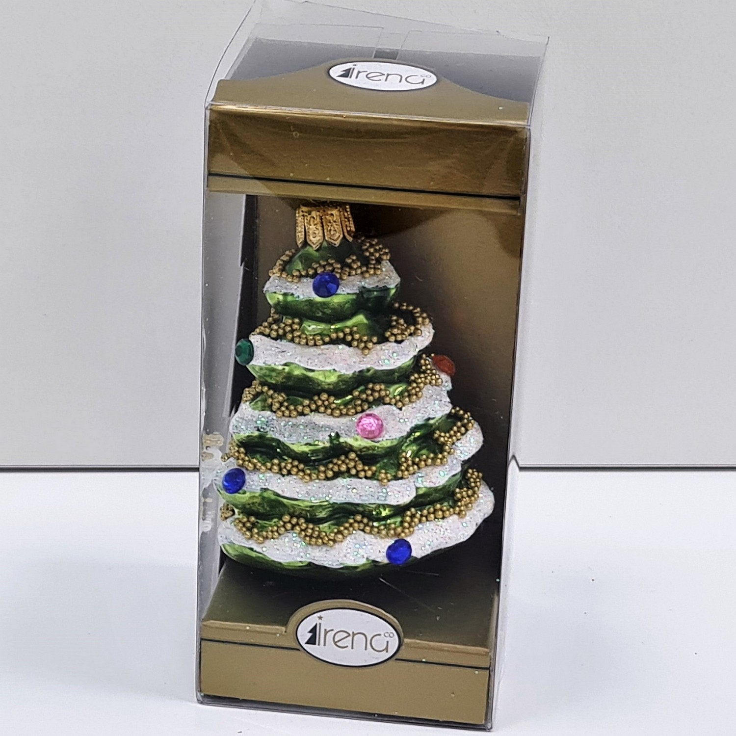 фото Стеклянная елочная игрушка Елочка мини