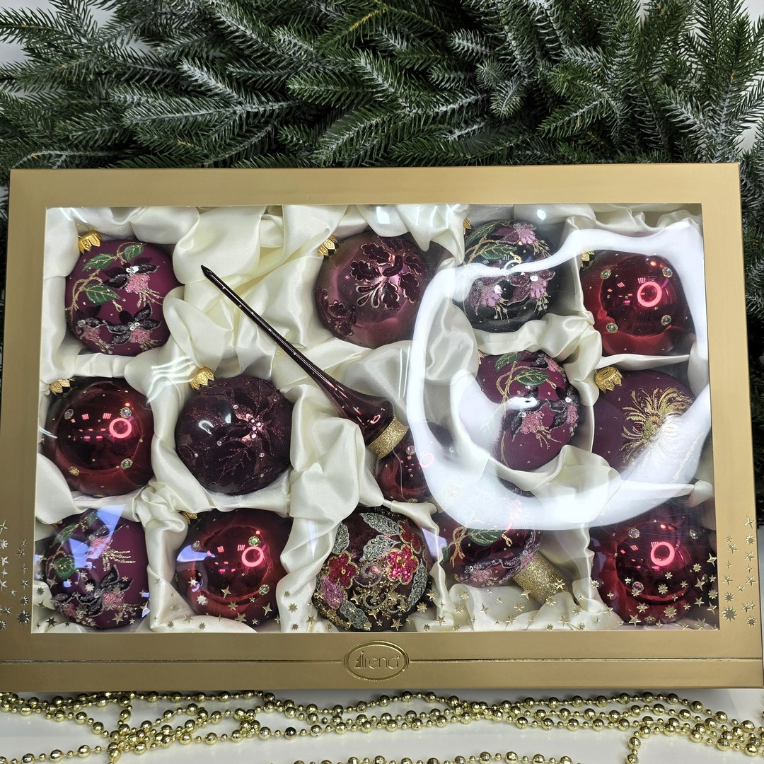 фото Набор ёлочных игрушек Фуксия