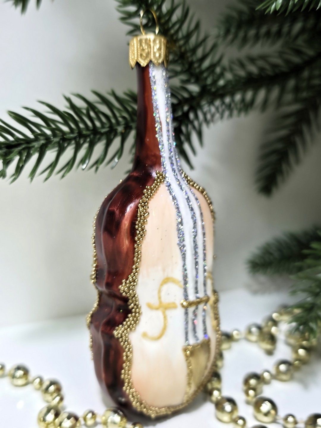 фото Стеклянная елочная игрушка Скрипка