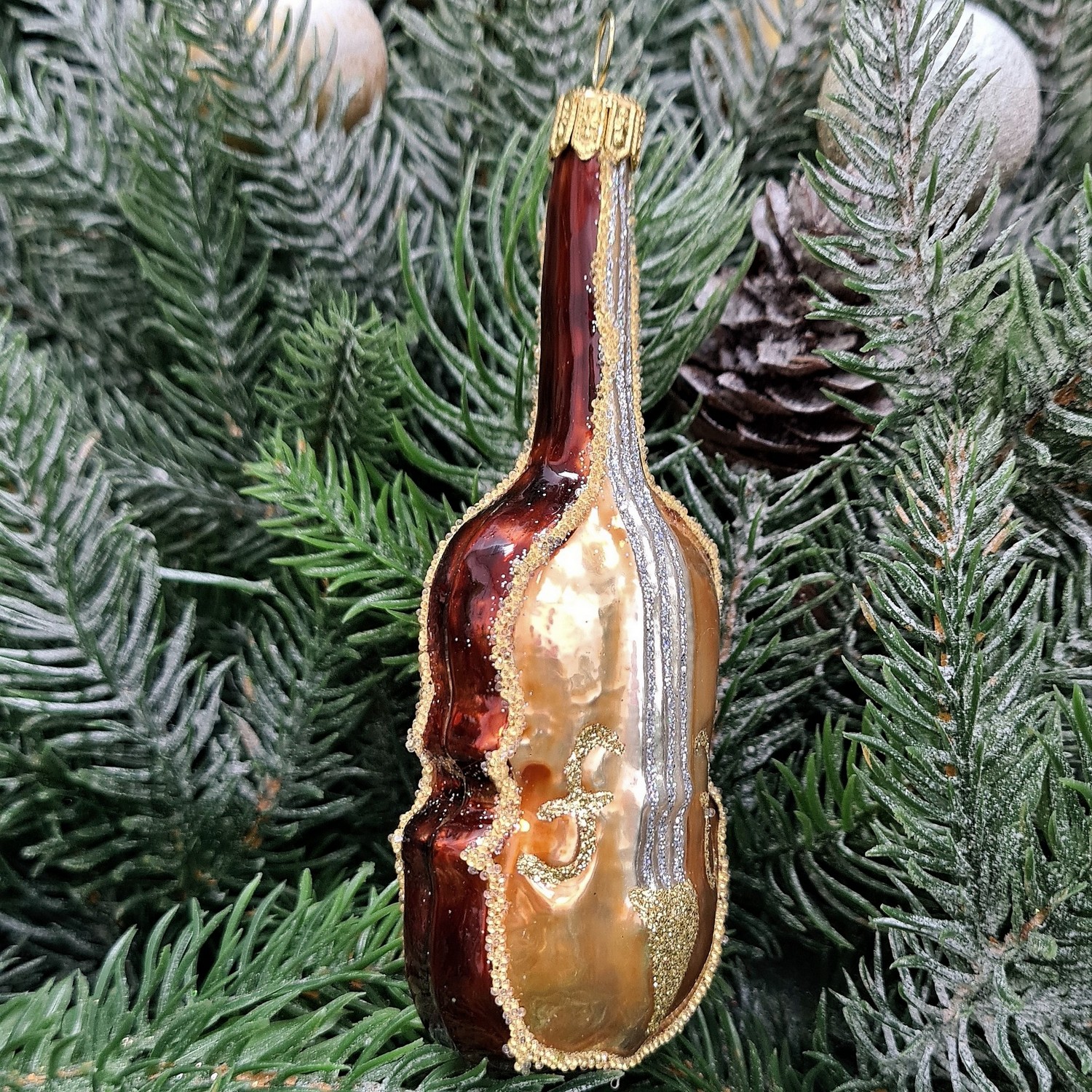 фото Стеклянная елочная игрушка Скрипка