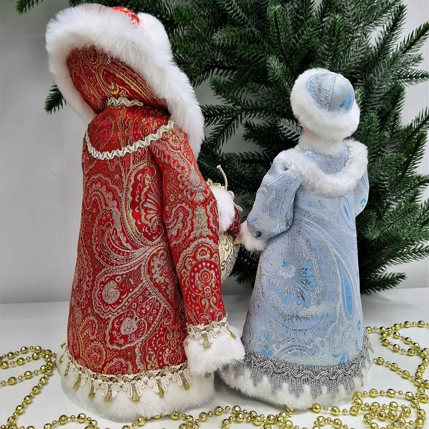 фото Набор Дед Мороз 34 см и Снегурочка 29 см №104