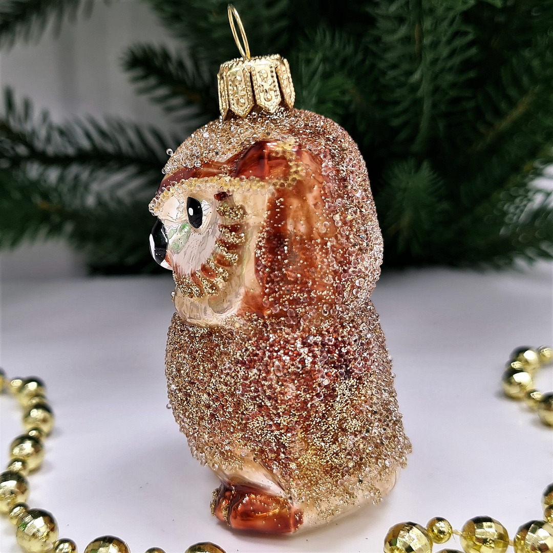 фото Стеклянная елочная игрушка Сова