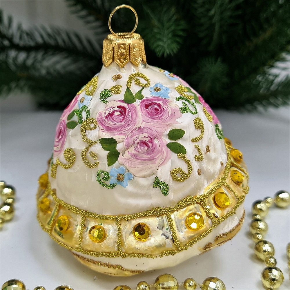 фото Стеклянная елочная игрушка Черепаха Версаль