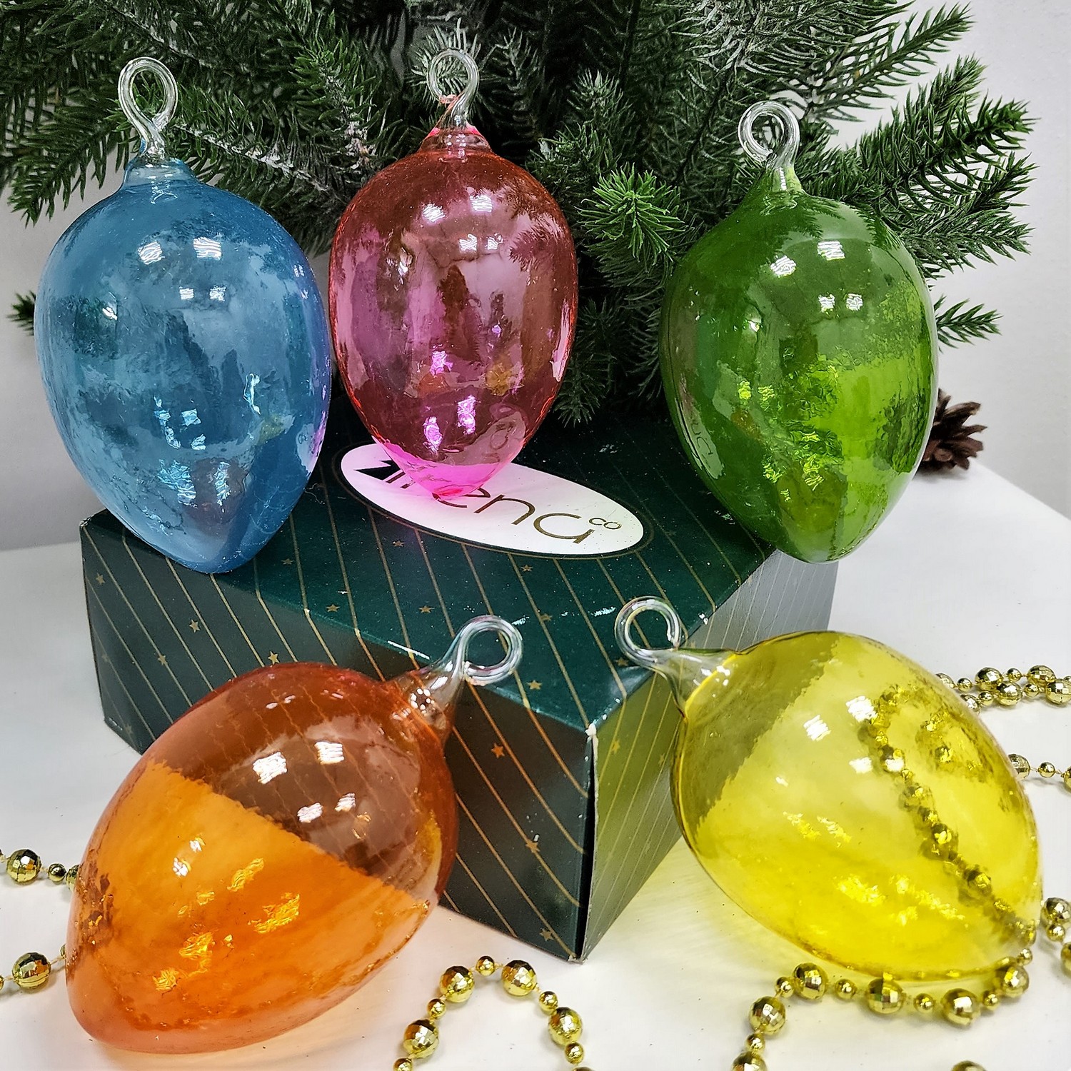 фото Набор ёлочных игрушек Пасхальные яйца прозрачные