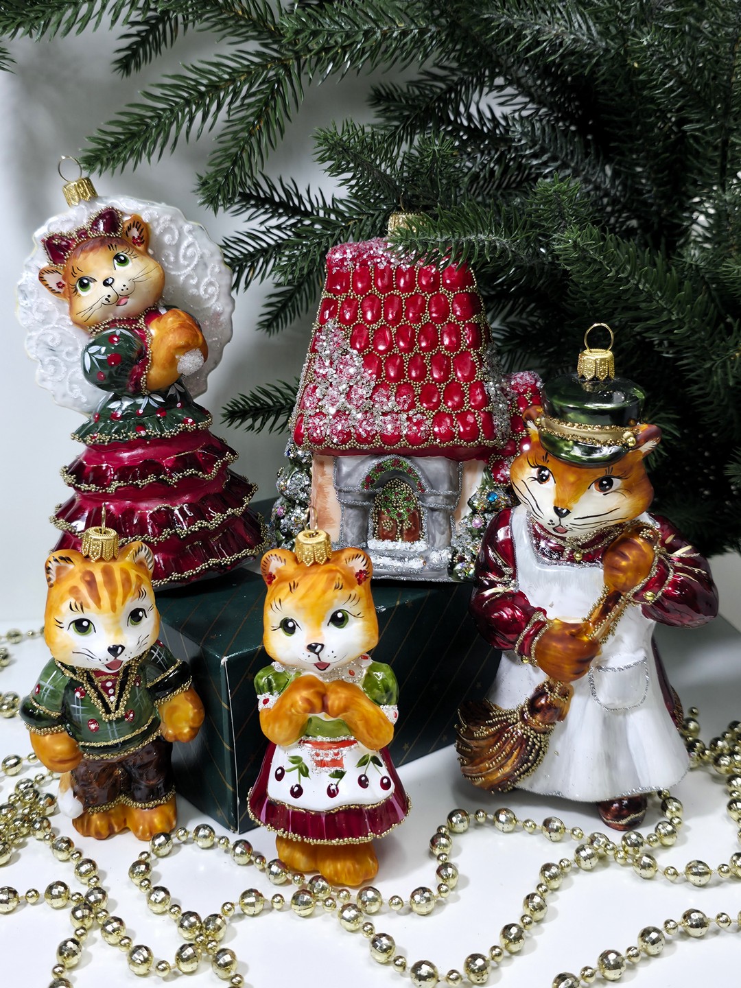 фото Набор ёлочных игрушек Кошкин дом