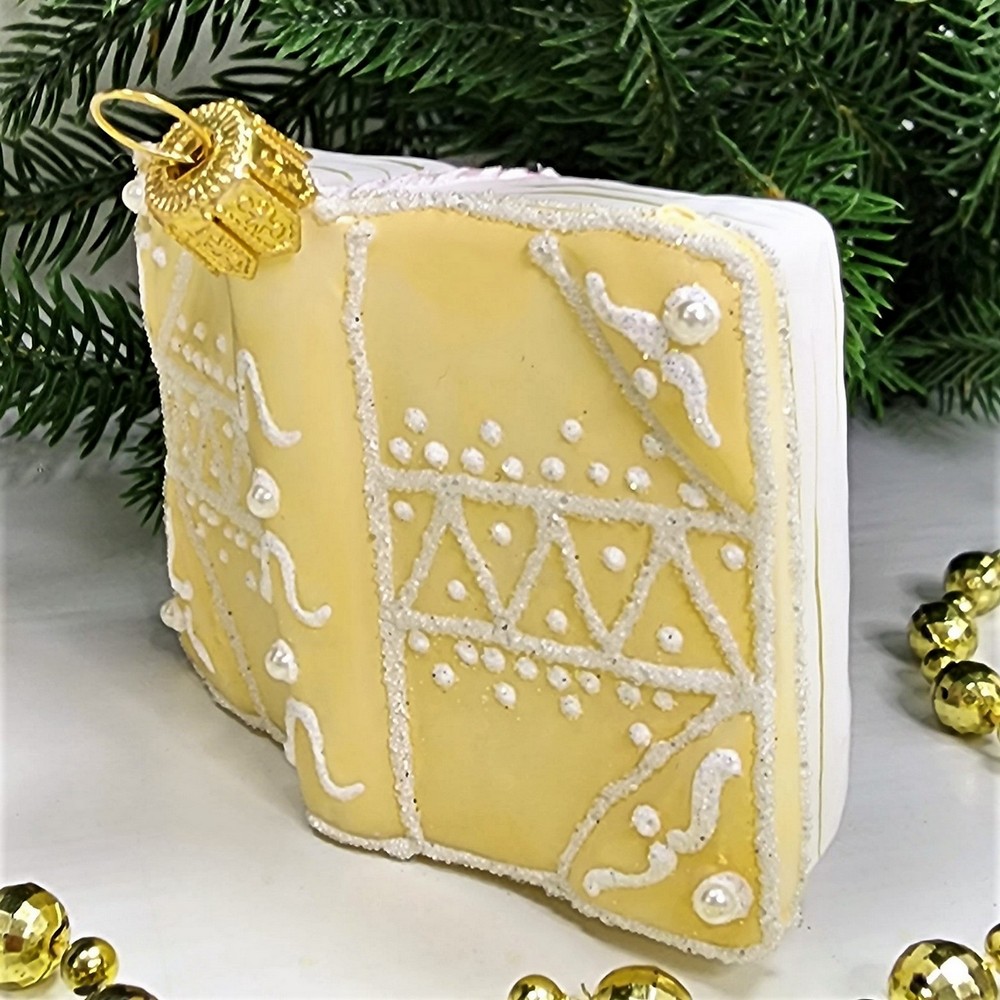 фото Стеклянная елочная игрушка Книжка детская