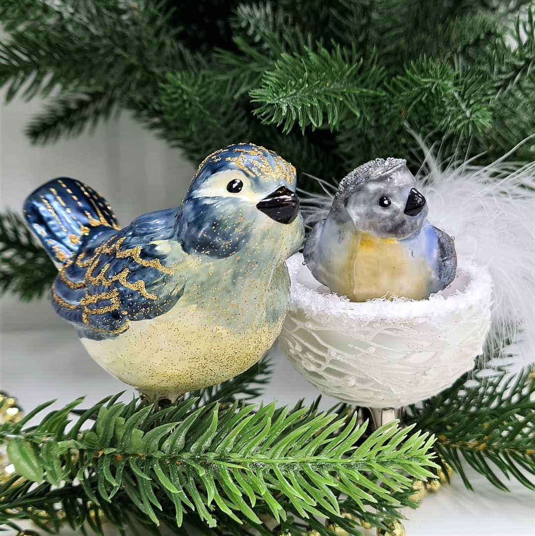 фото Набор ёлочных игрушек Две птички Синички
