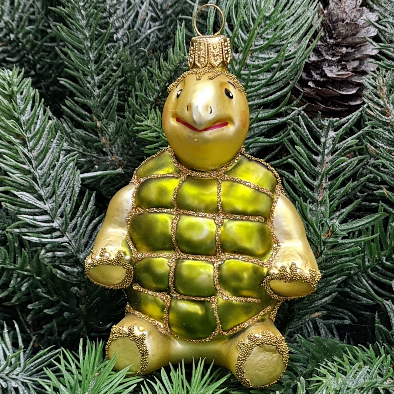 фото Стеклянная елочная игрушка Черепаха
