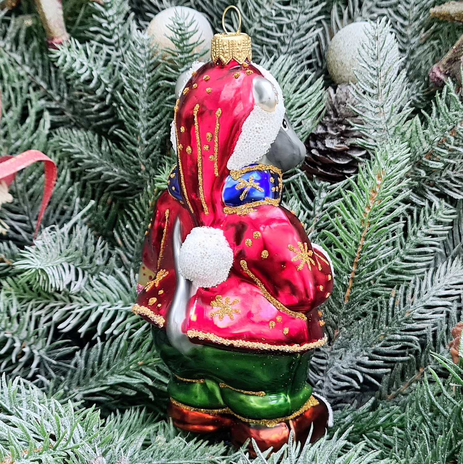 фото Стеклянная елочная игрушка Крыс