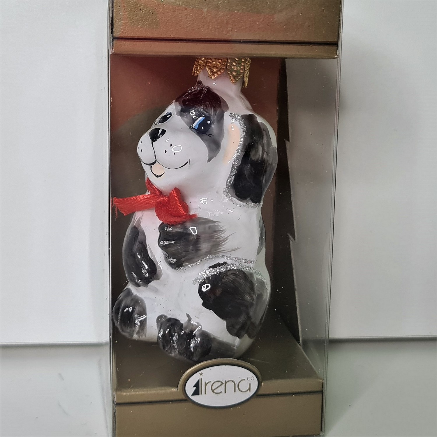 фото Стеклянная елочная игрушка Щенок