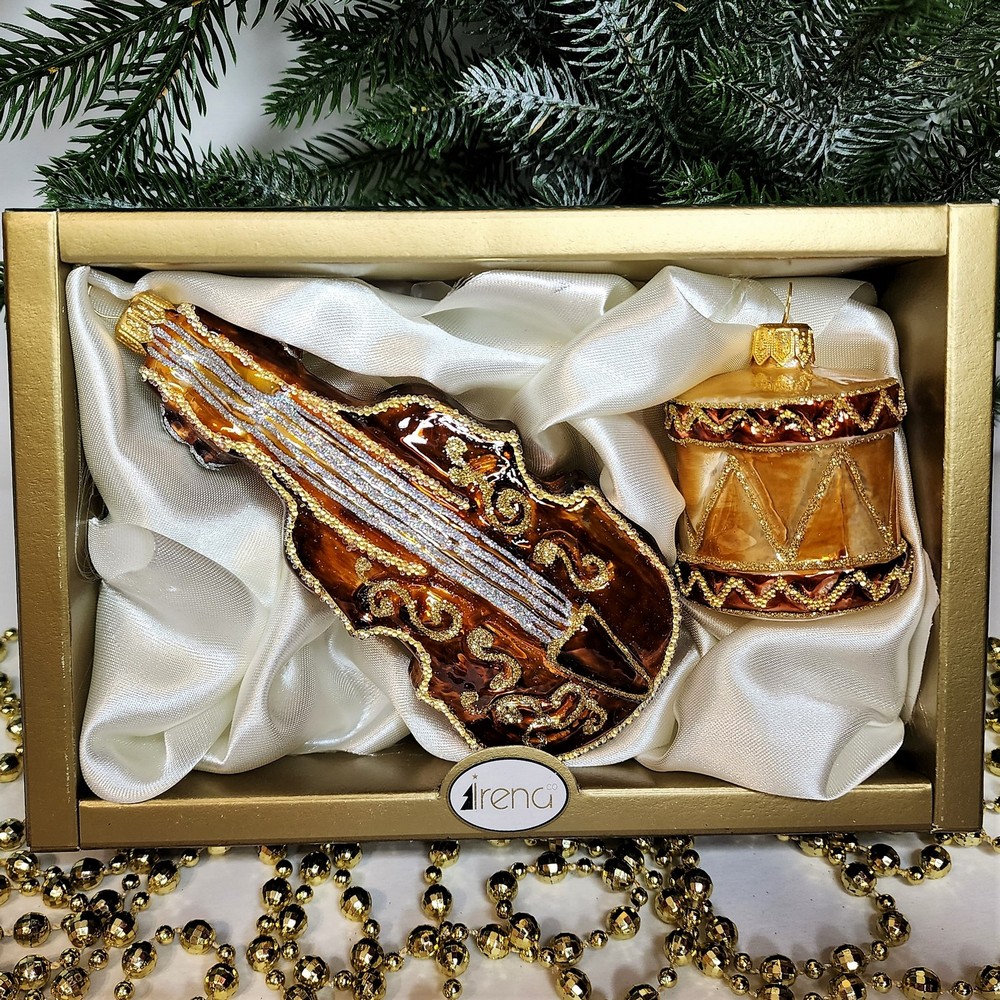 фото Набор ёлочных игрушек Барабан и контрабас