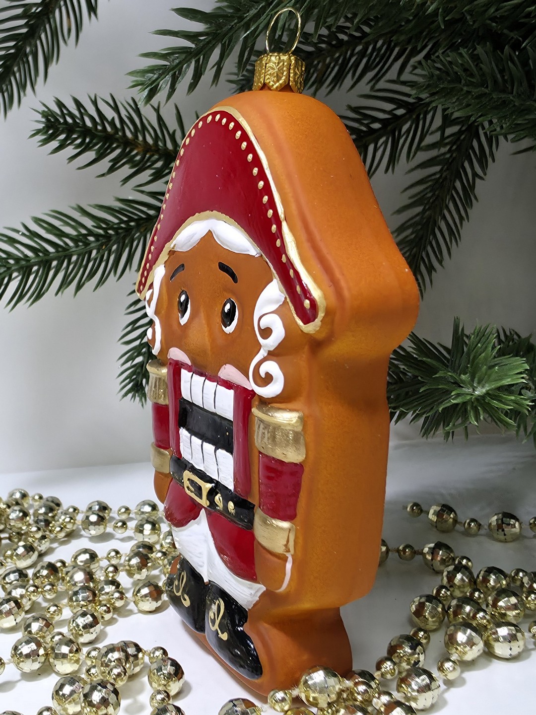 фото Стеклянная елочная игрушка Пряник