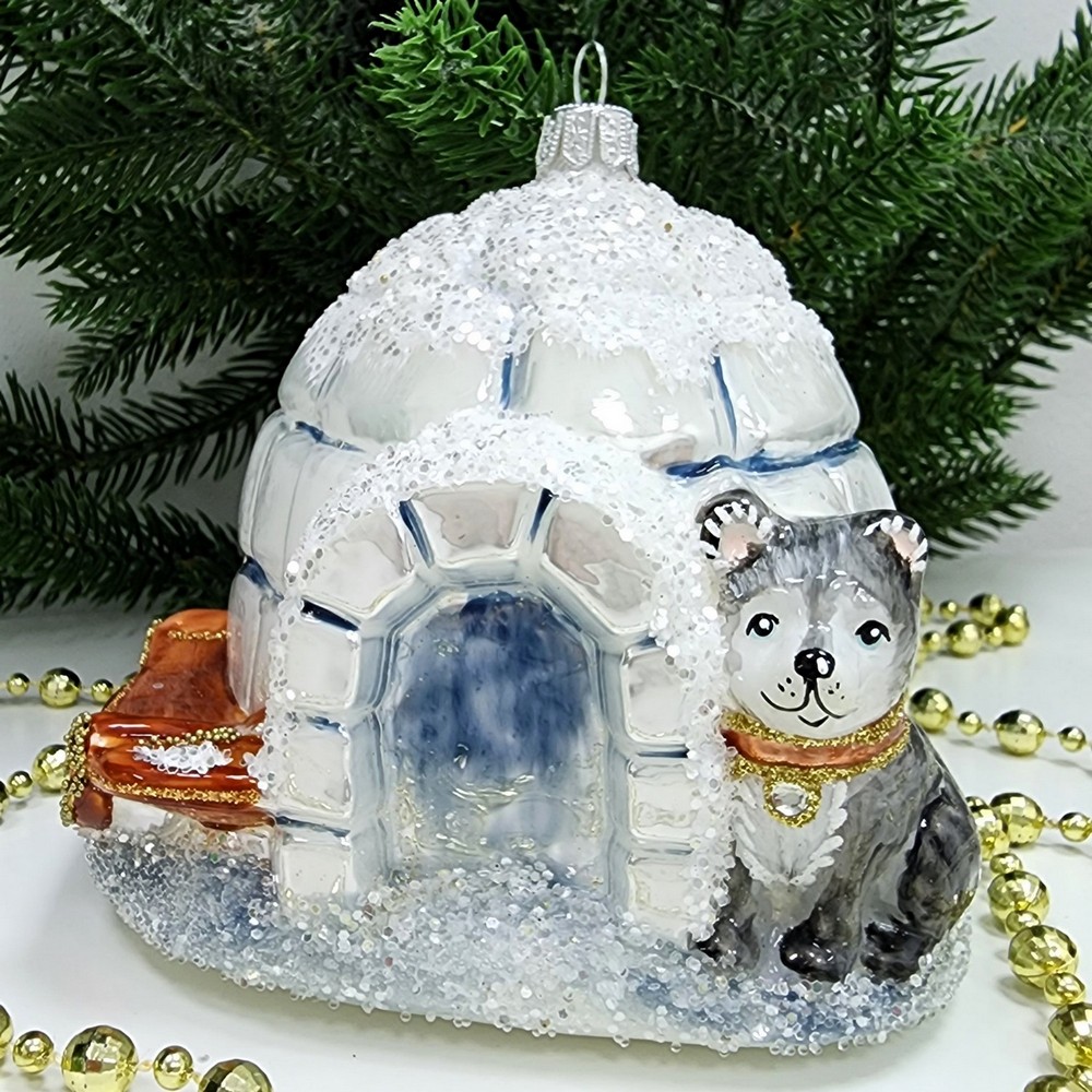 фото Стеклянная елочная игрушка Иглу