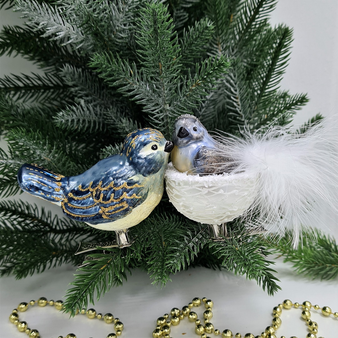 фото Набор ёлочных игрушек Две птички Синички