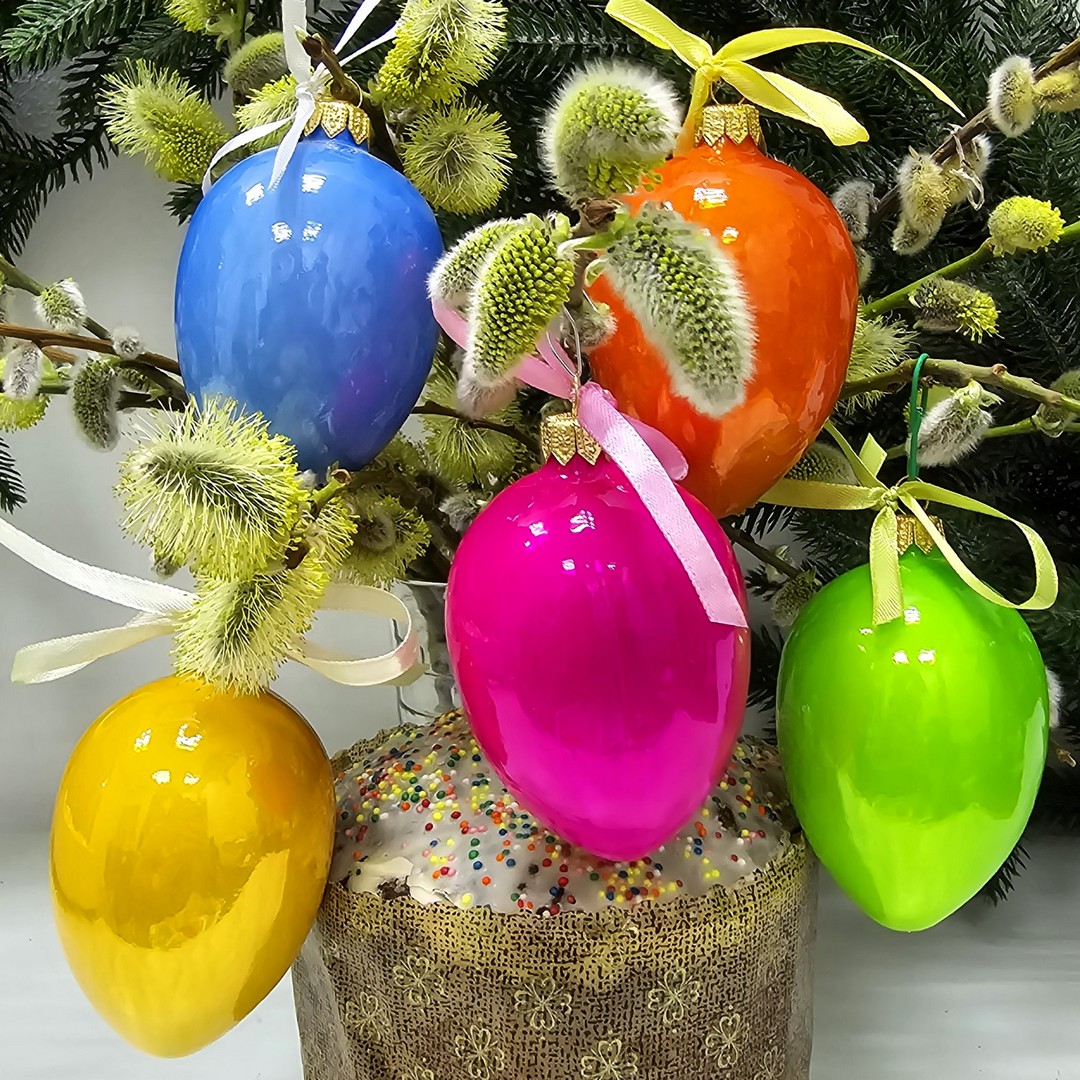 фото Набор стеклянных ёлочных игрушек Irena-Co Пасхальные яйца