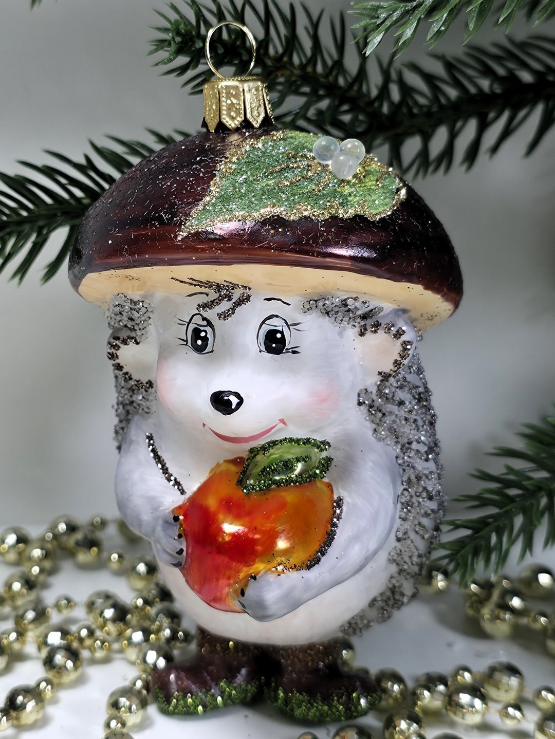 фото Irena-Co Ёлочная игрушка Ёжик грибок