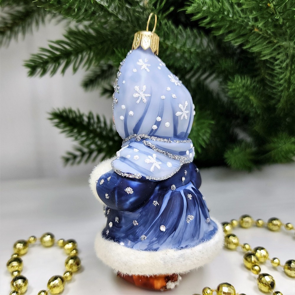 фото Стеклянная елочная игрушка Снегурочка