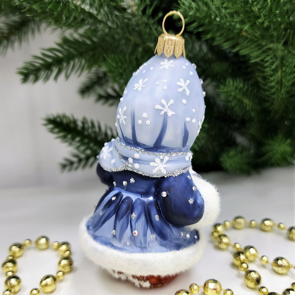 фото Стеклянная елочная игрушка Снегурочка