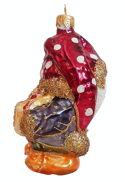 фото Стеклянная елочная игрушка Гном эмаль