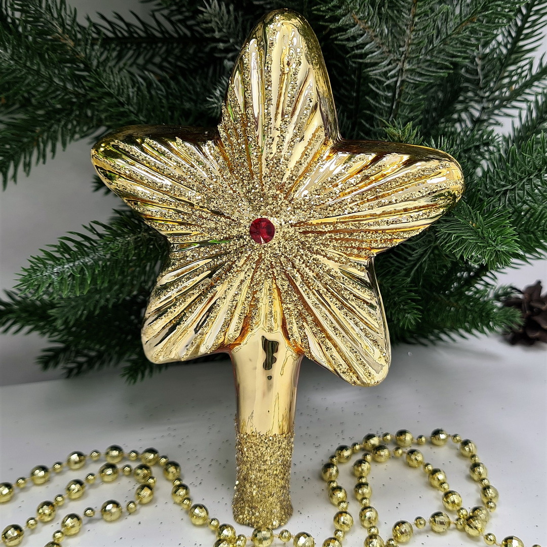 фото Верхушка на ёлку Звезда золотая