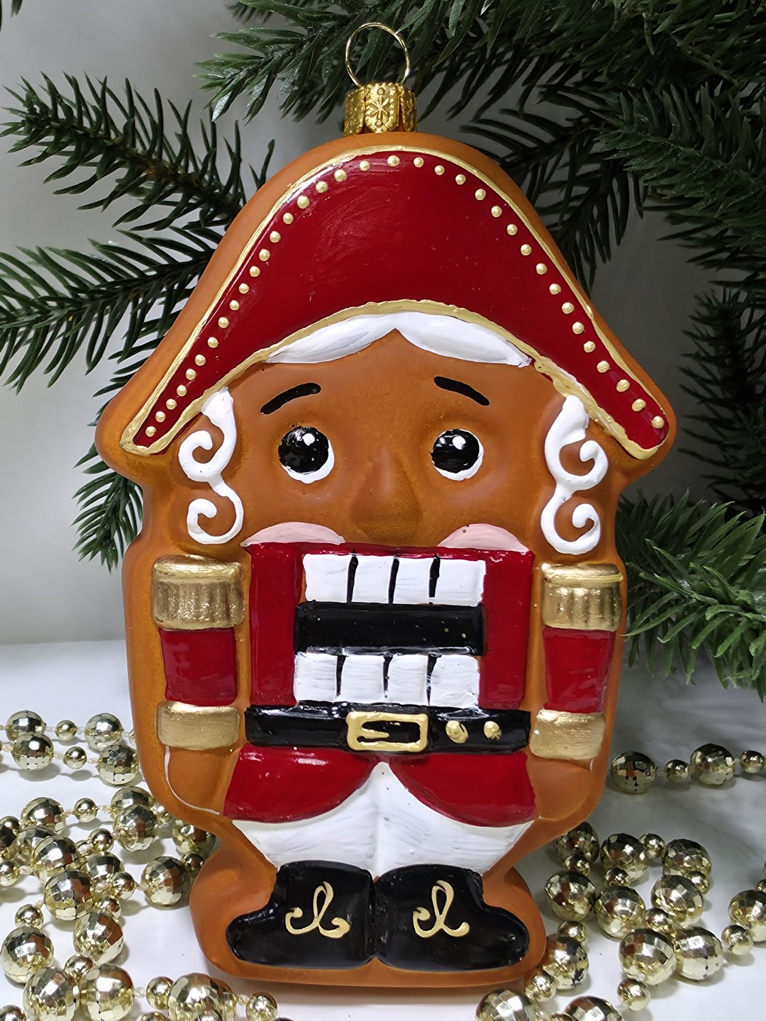 фото Стеклянная елочная игрушка Пряник