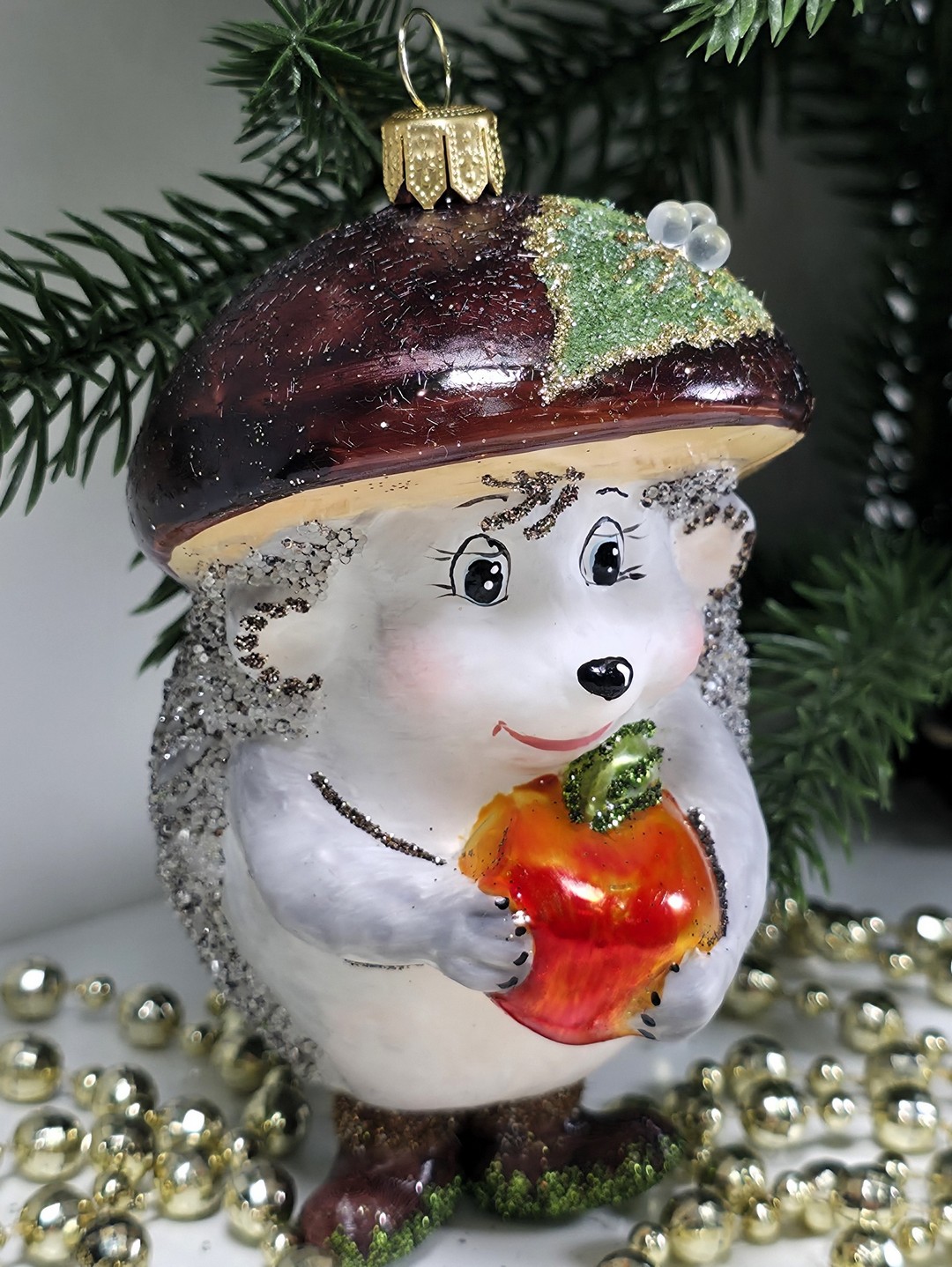 фото Irena-Co Ёлочная игрушка Ёжик грибок