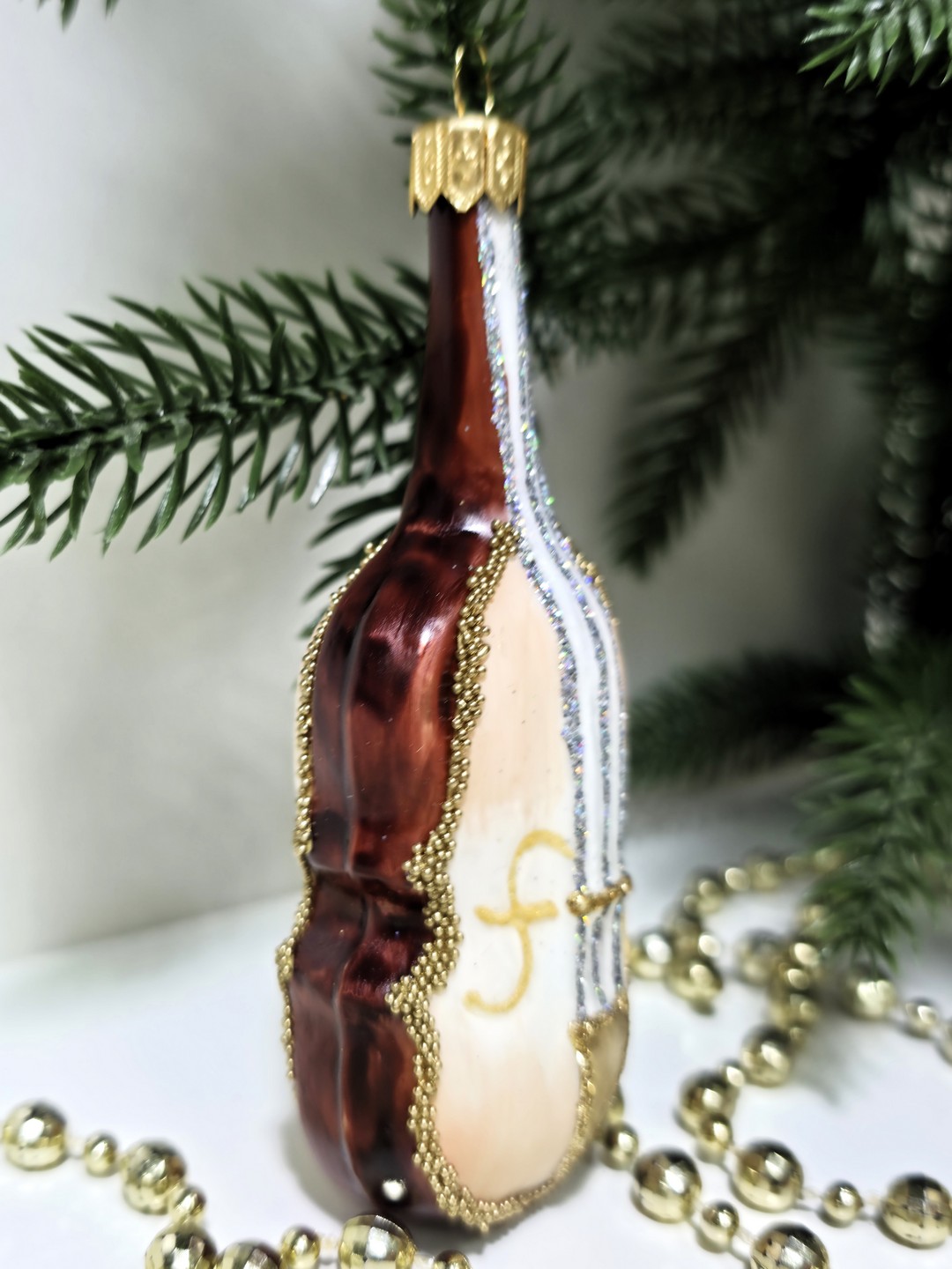 фото Стеклянная елочная игрушка Скрипка