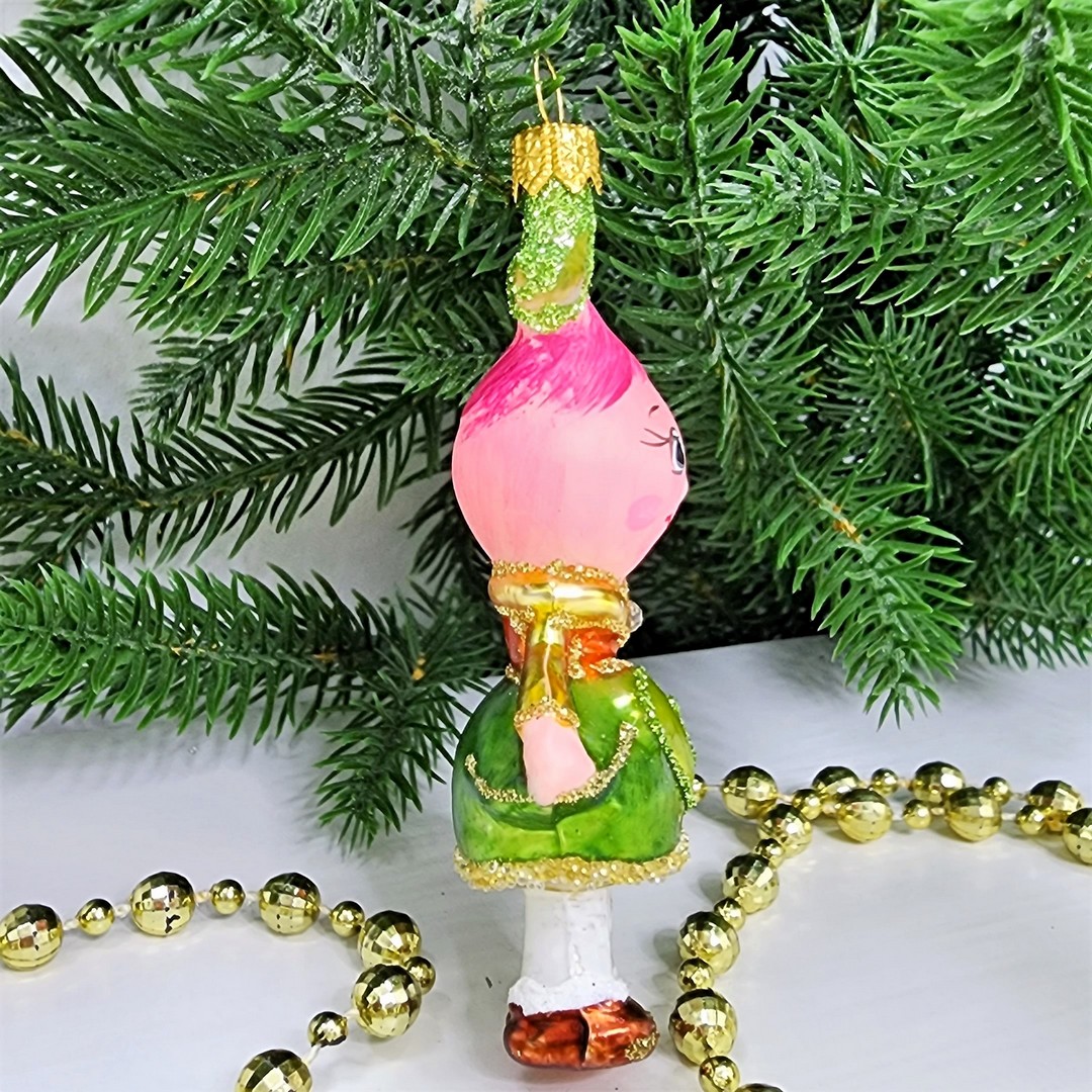 фото Стеклянная елочная игрушка Редиска