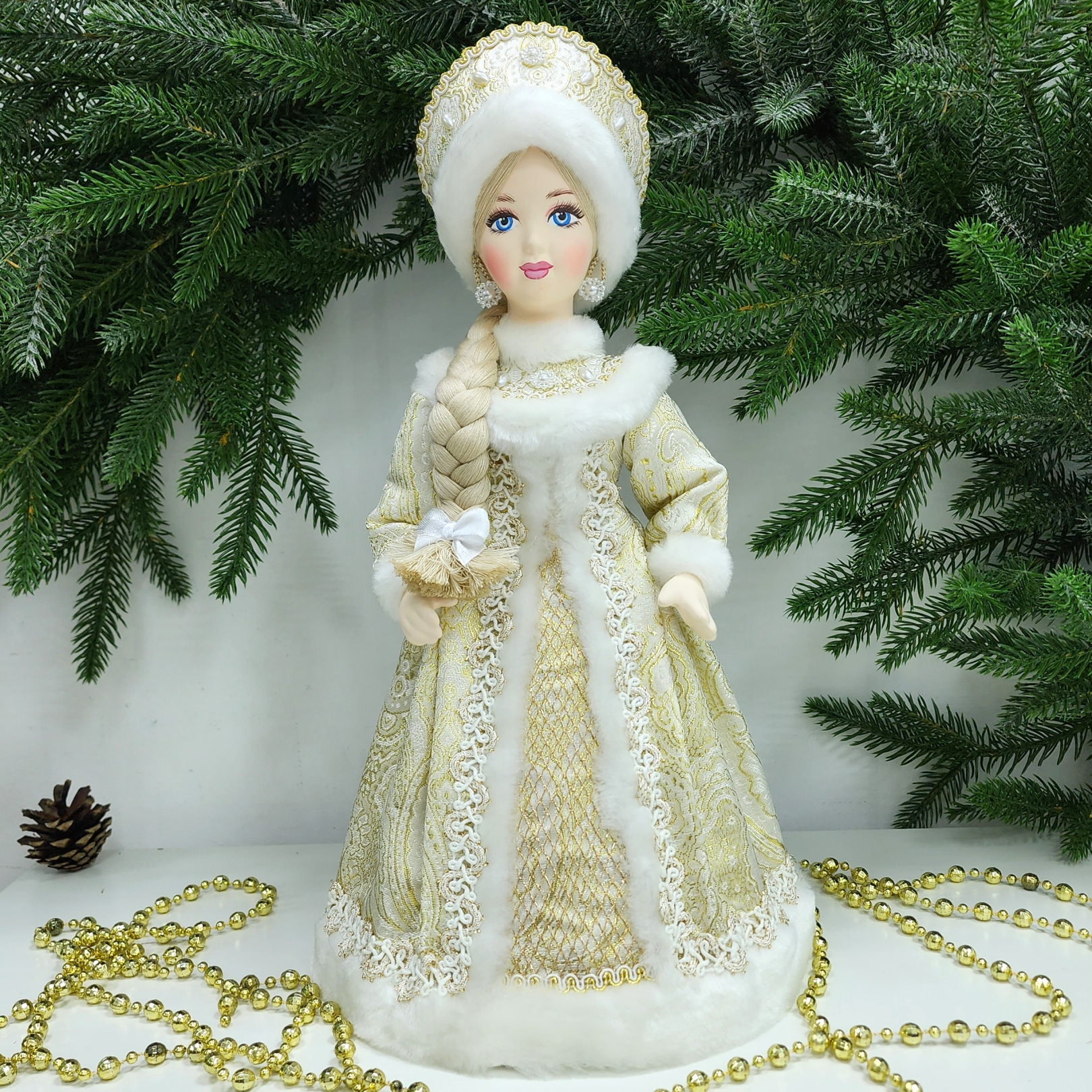 фото Кукла Снегурочка под елку 35 см