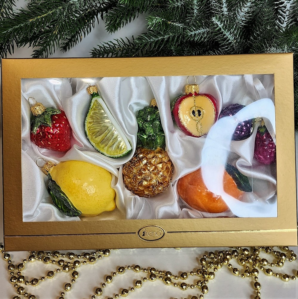 фото Набор ёлочных игрушек Фрукты-8