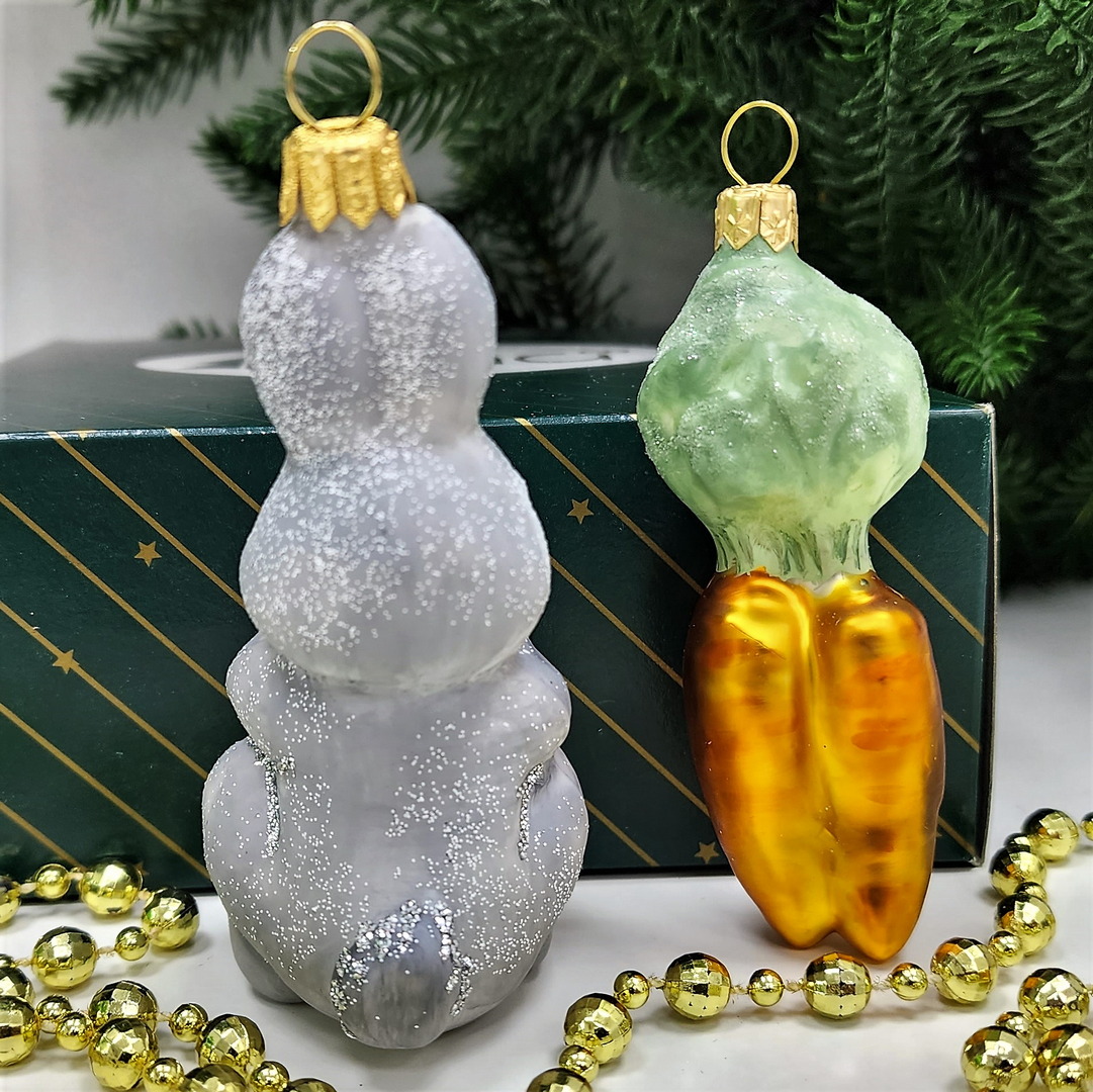 фото Набор ёлочных игрушек Зайчик и морковка