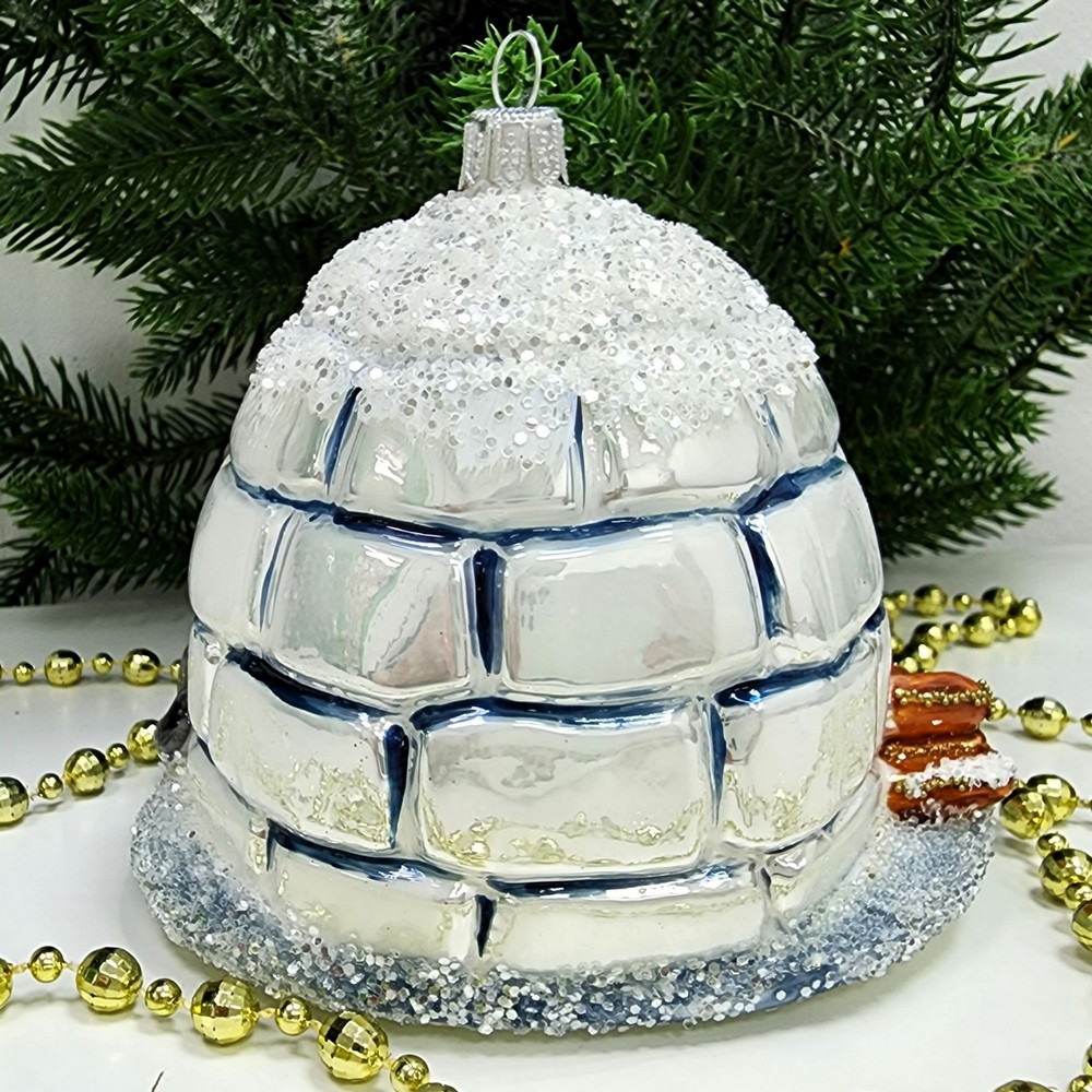 фото Стеклянная елочная игрушка Иглу
