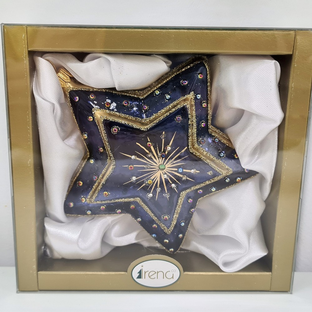 фото Стеклянная елочная игрушка Звезда-5