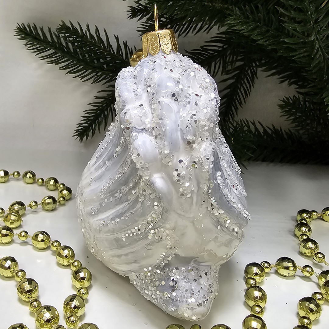 фото Стеклянная елочная игрушка Царевна лебедь винтаж