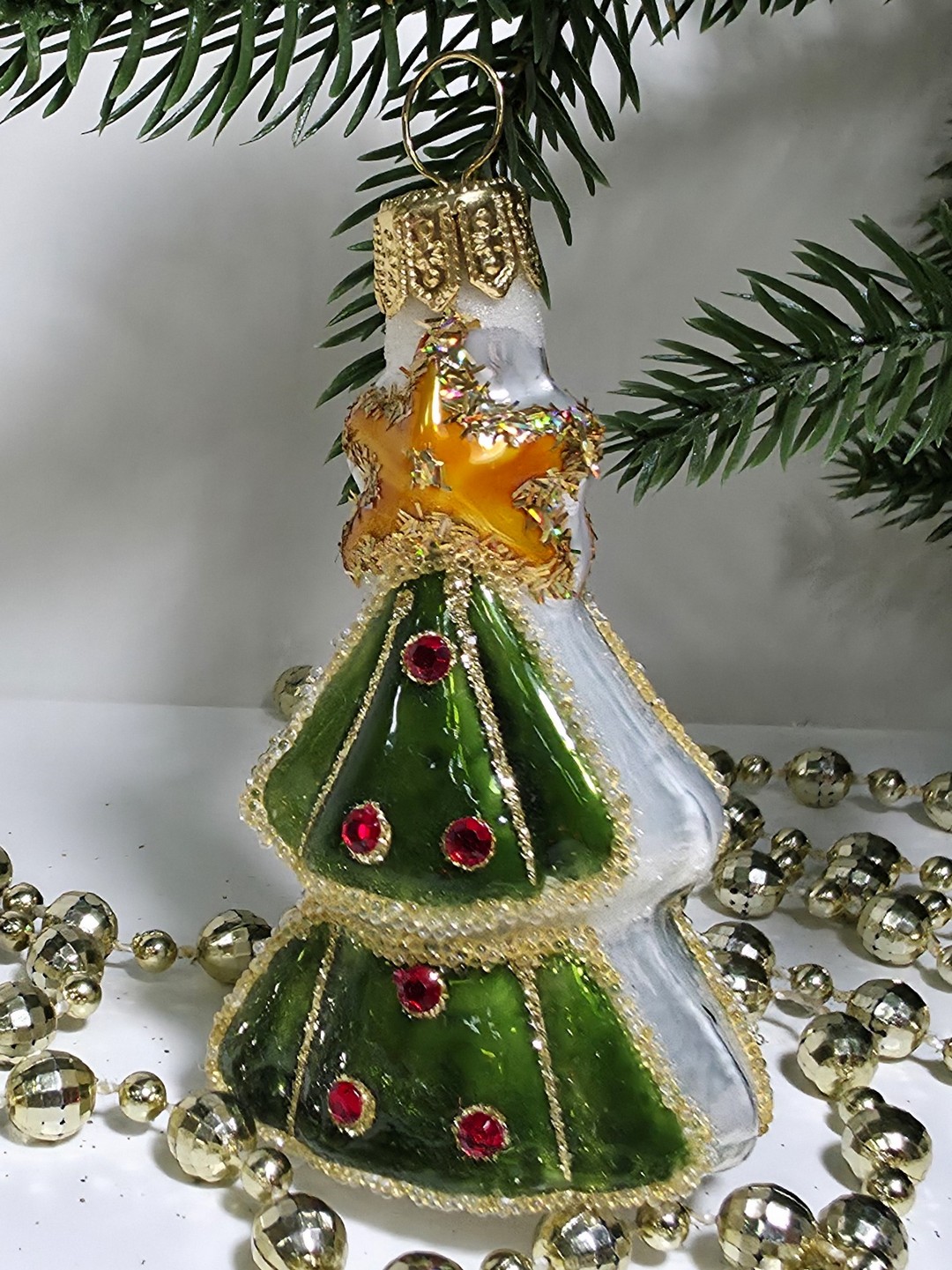 фото Стеклянная елочная игрушка Елочка
