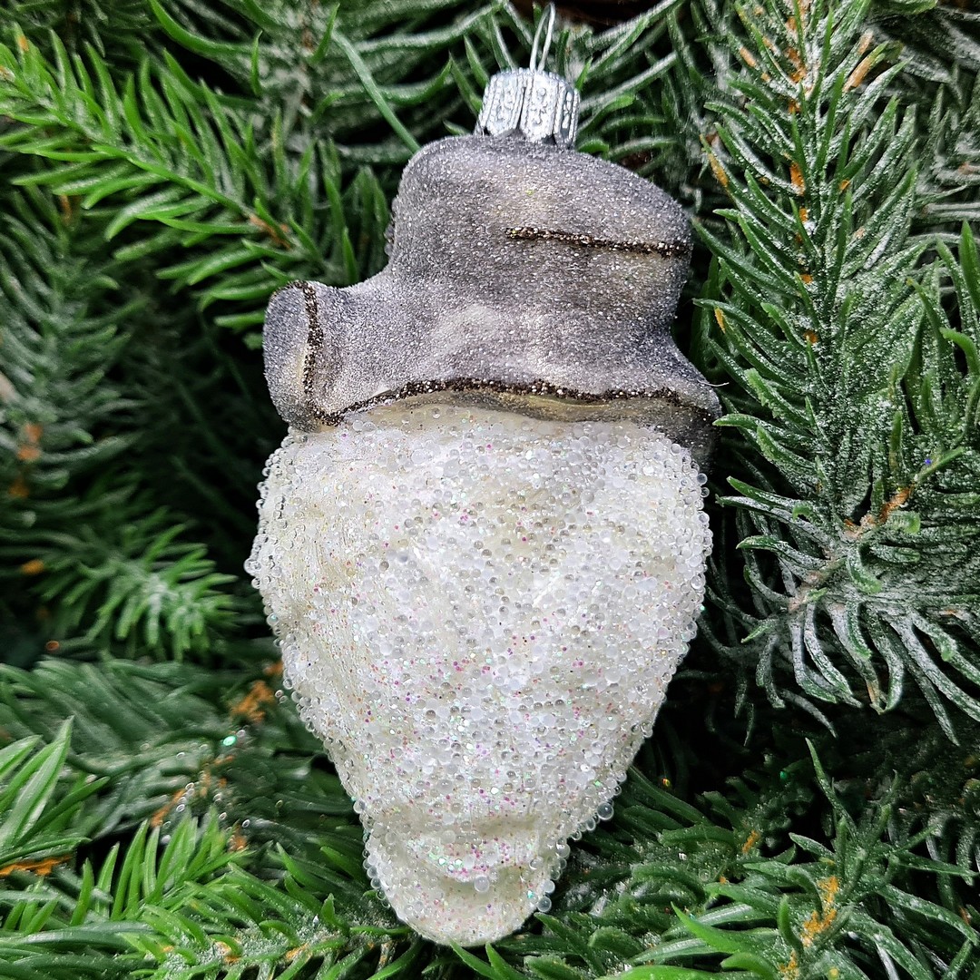 фото Стеклянная елочная игрушка Сова в ушанке-4