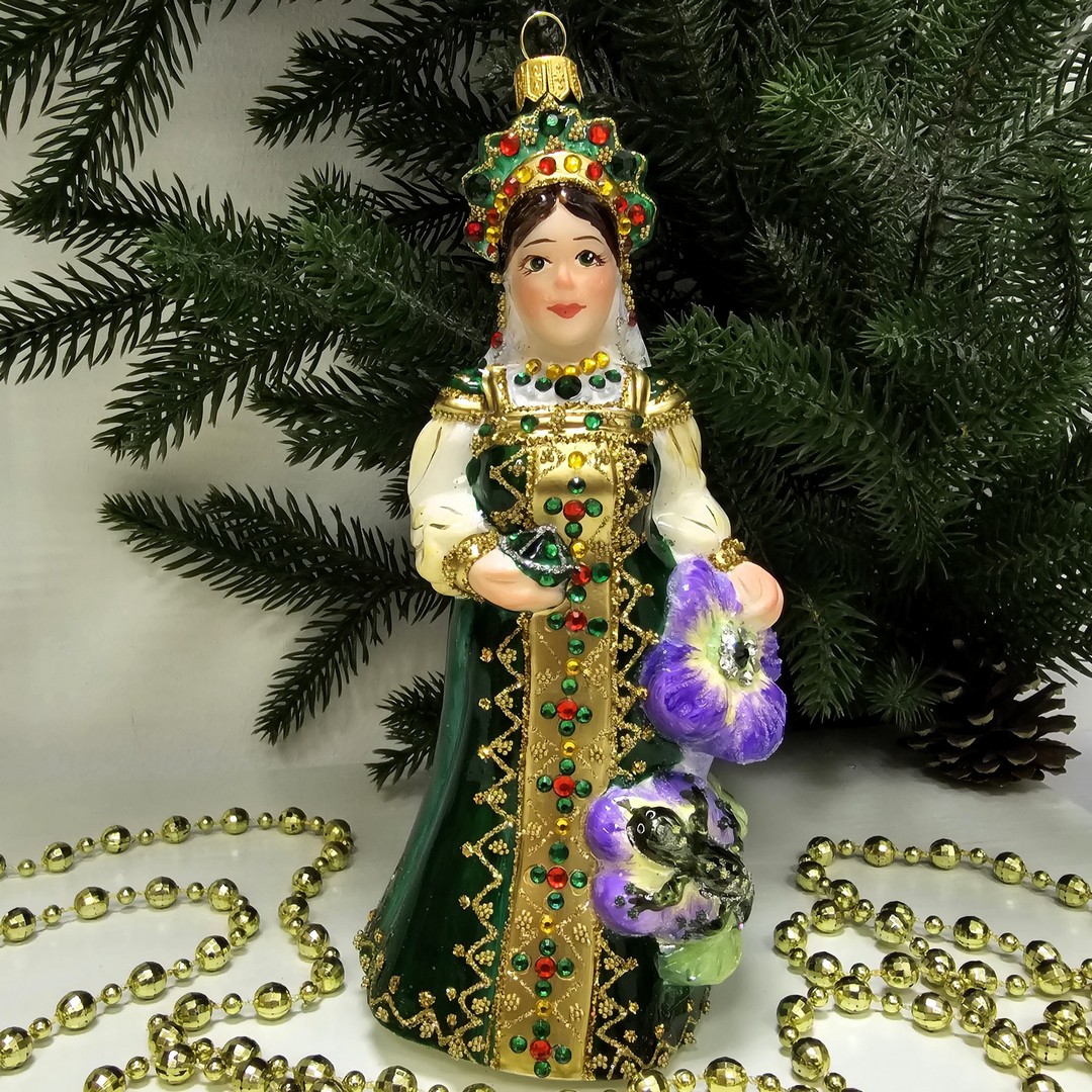 фото Стеклянная елочная игрушка Хозяйка Медной горы