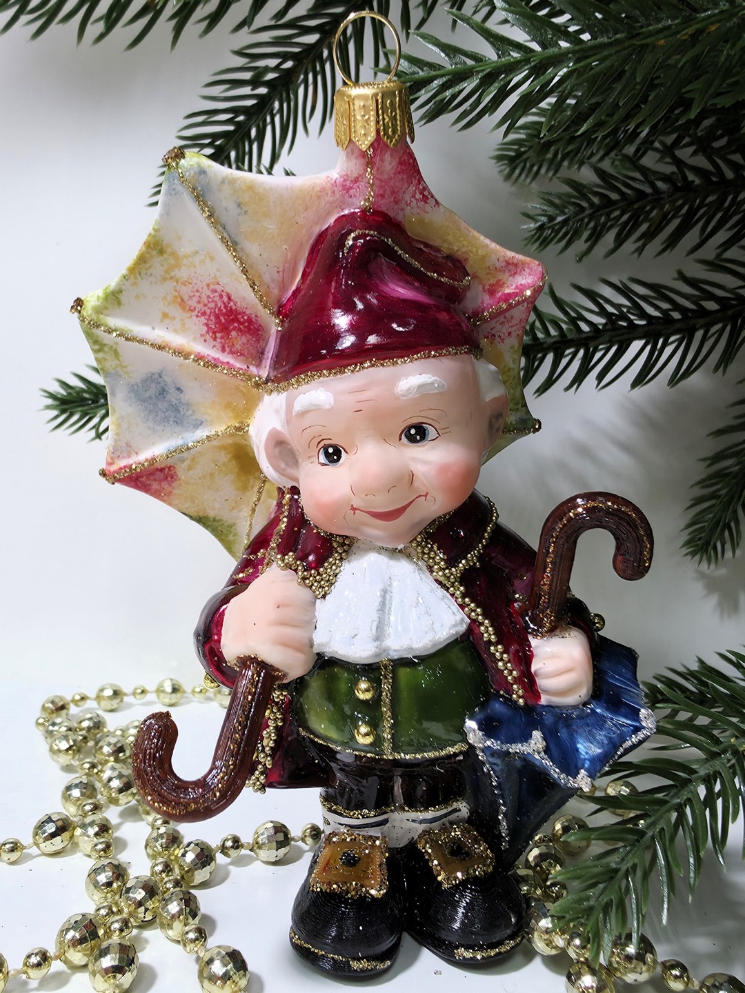 фото Стеклянная елочная игрушка Оле-Лукойе