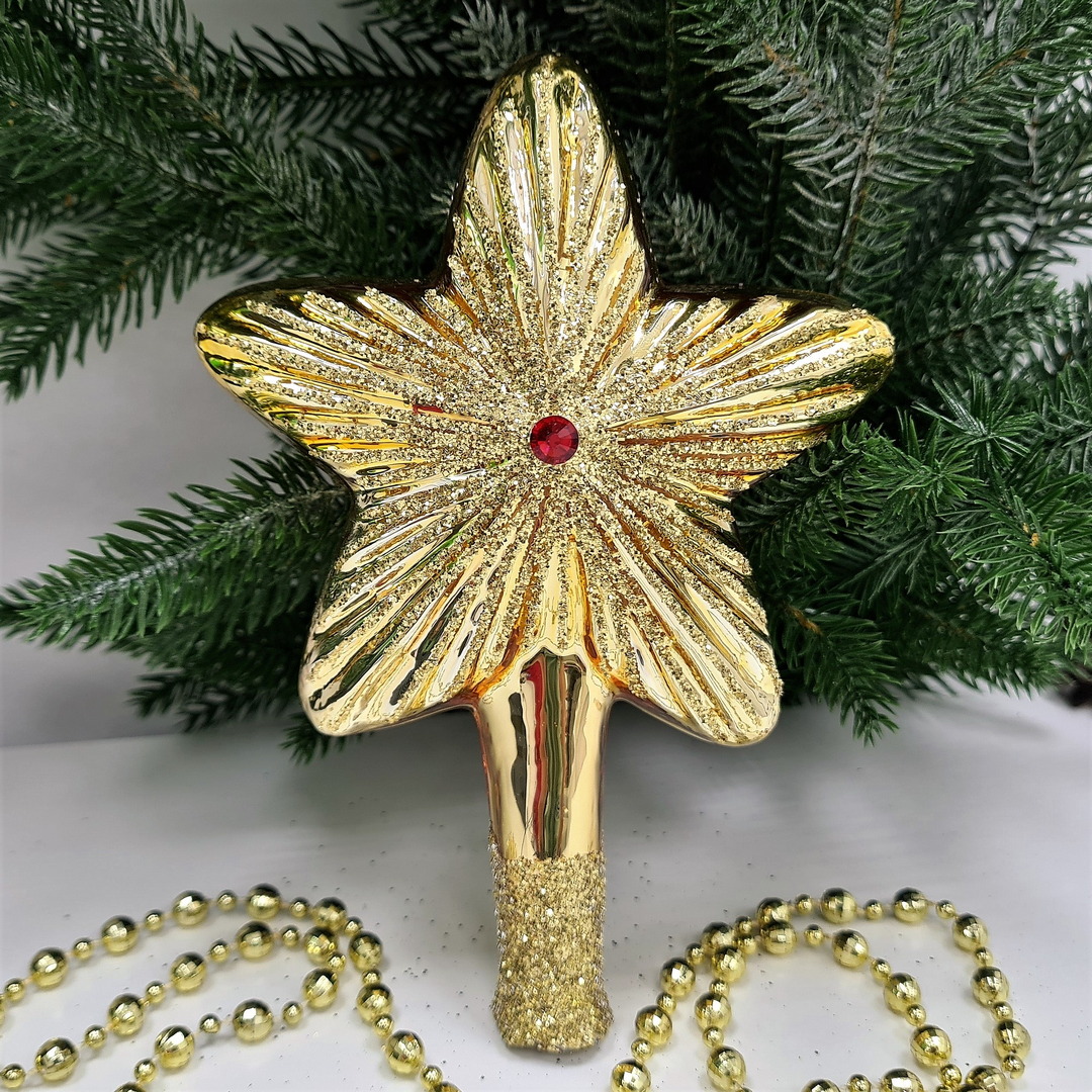 фото Верхушка на ёлку Звезда золотая