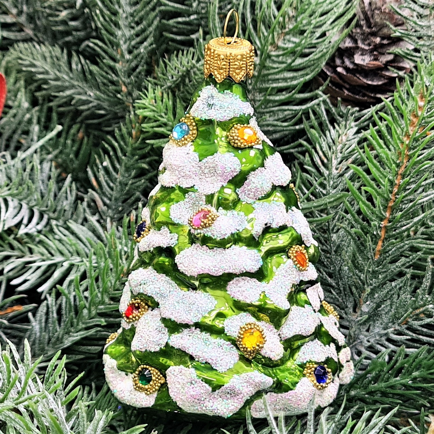 фото Стеклянная елочная игрушка Елочка