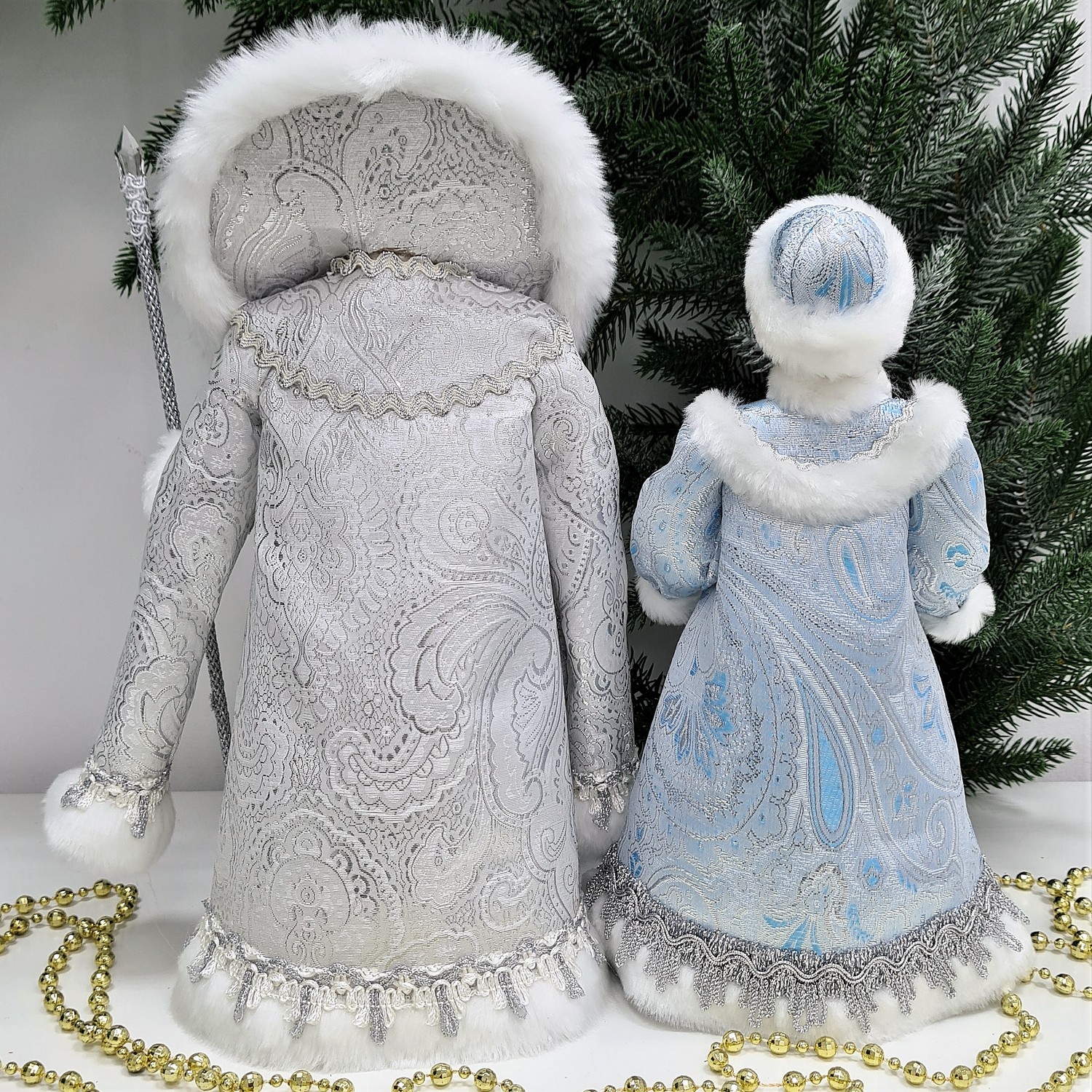 фото Набор Дед Мороз 34 см и Снегурочка 29 см №11