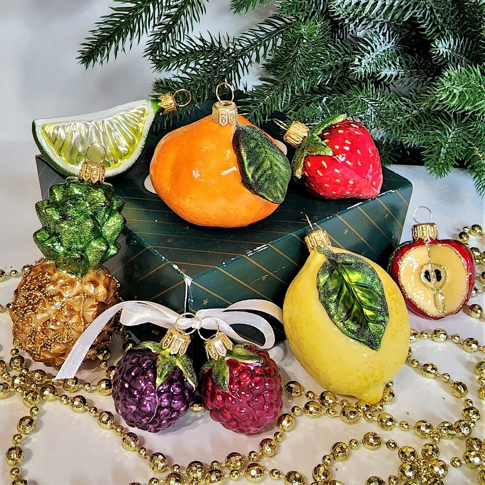 фото Набор ёлочных игрушек Фрукты-8